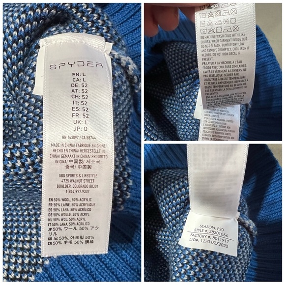 SPYDER Arc 1/4 Zip Pullover Sweater - Picture 9 of 10